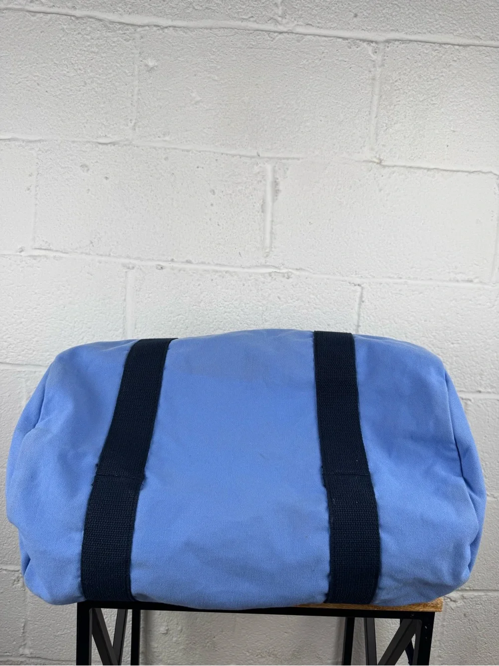 Hudson Sutler Park Hill Blue Canvas Duffle Weekender Bag Made in USA